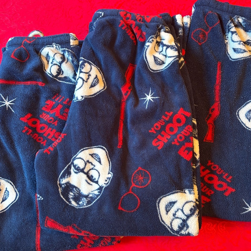 3- Unisex Christmas Pajama Pants A Christmas Story -  sizes Medium Large and XL